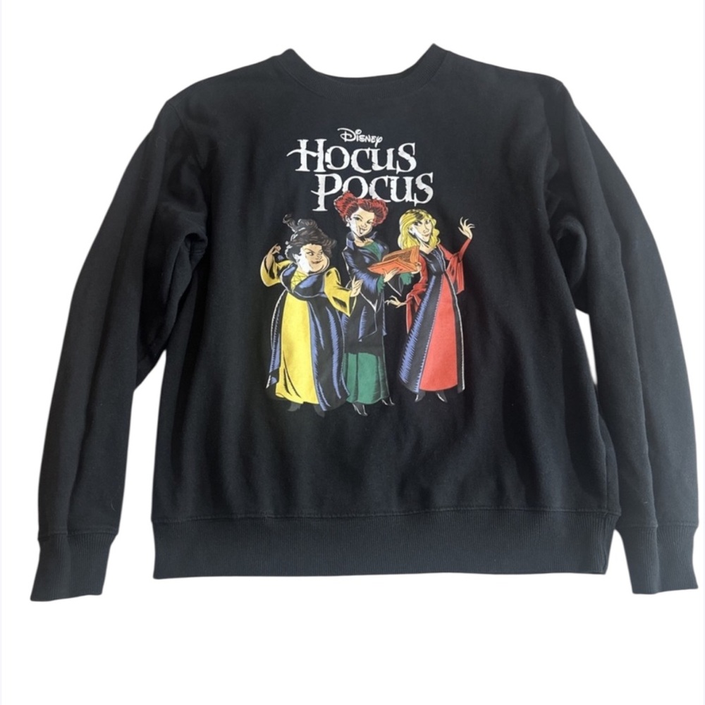 Disney Hocus Pocus WITH THE 3 Ladies Long sleeve  Sweatshirt Women Size LG Black